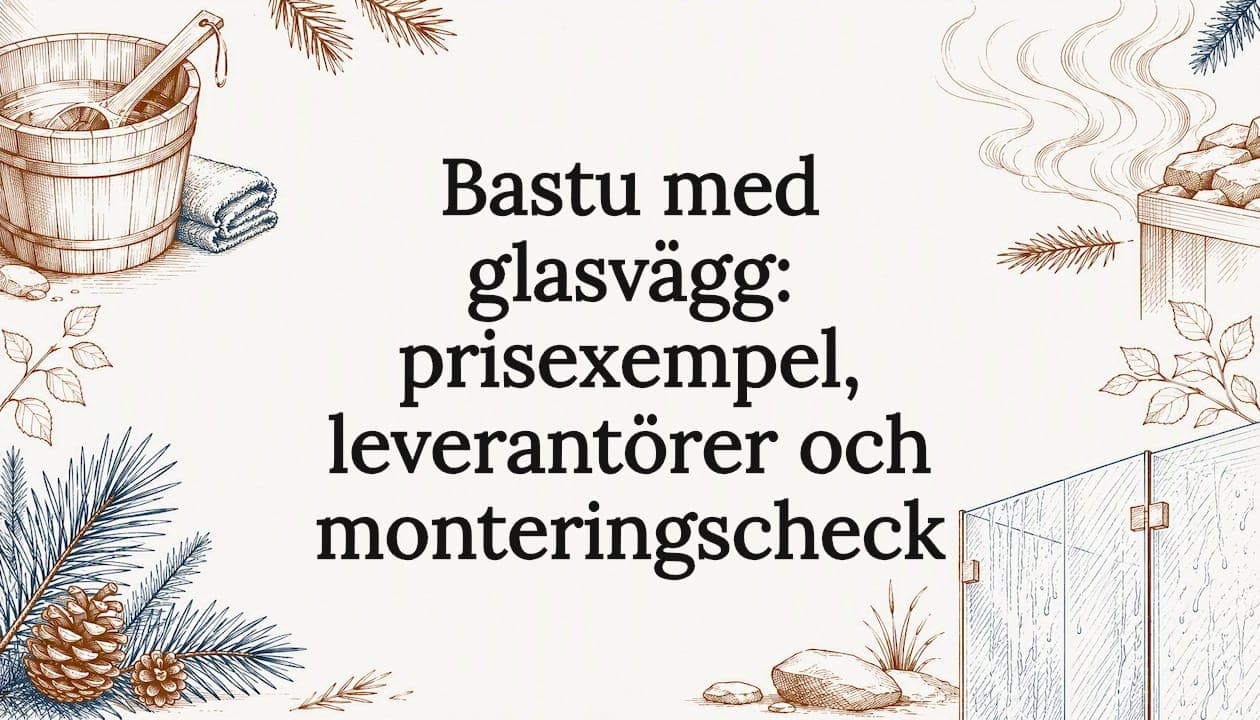 Bastu med glasvägg: prisexempel, leverantörer och monteringscheck